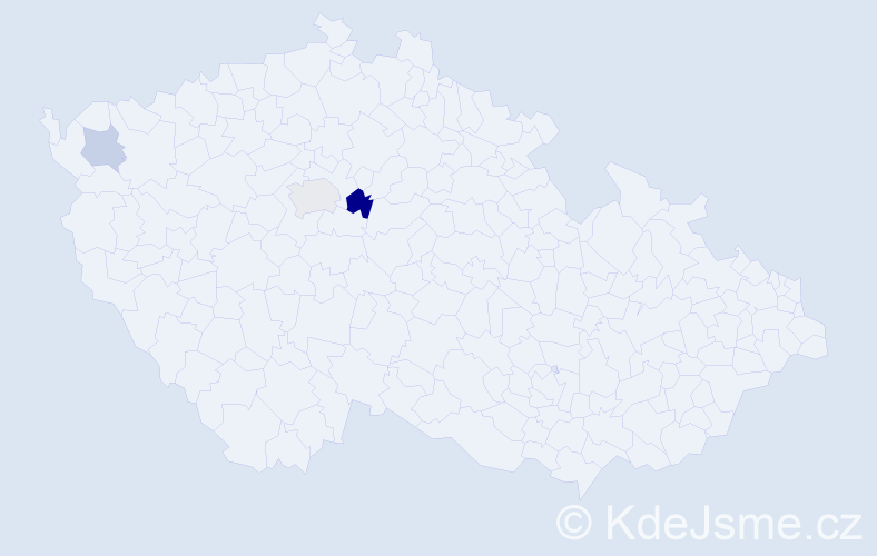 Příjmení: 'Kiewak', počet výskytů 6 v celé ČR