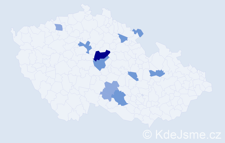 Příjmení: 'Brosová', počet výskytů 25 v celé ČR