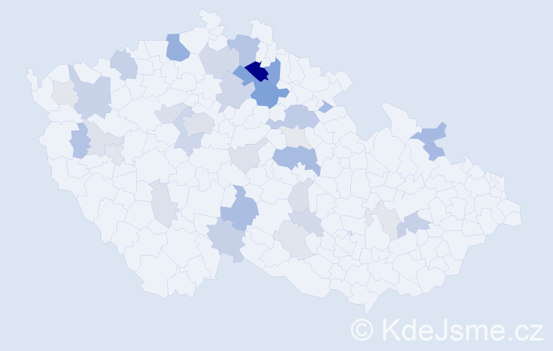 Příjmení: 'Charousková', počet výskytů 104 v celé ČR