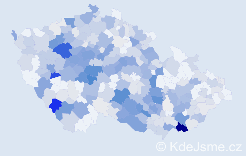 Příjmení: 'Vyskočilová', počet výskytů 1674 v celé ČR