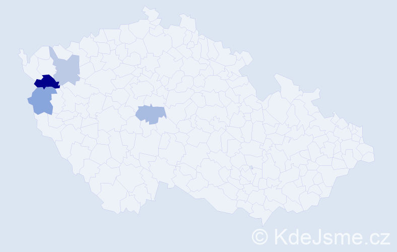 Příjmení: 'Moldavan', počet výskytů 6 v celé ČR