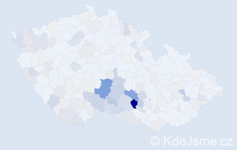Příjmení: 'Chadim', počet výskytů 362 v celé ČR