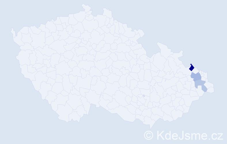 Příjmení: 'Arendacká', počet výskytů 6 v celé ČR