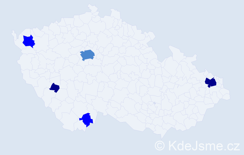 Příjmení: 'Henžel', počet výskytů 11 v celé ČR
