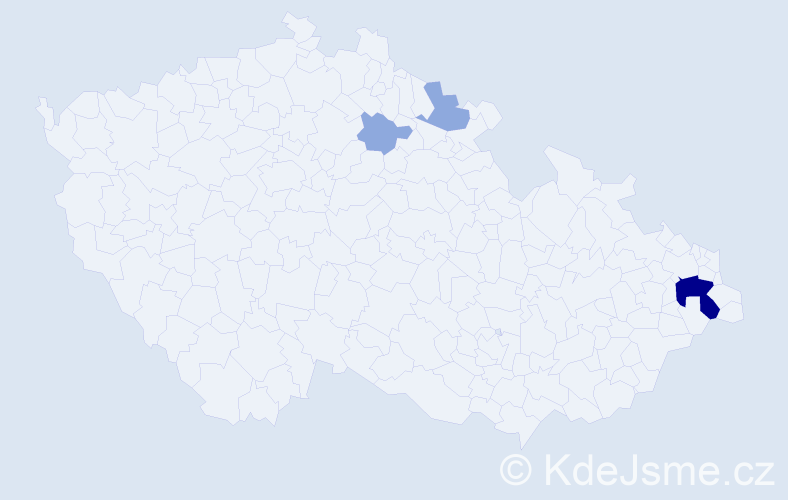 Příjmení: 'Sochacy', počet výskytů 8 v celé ČR