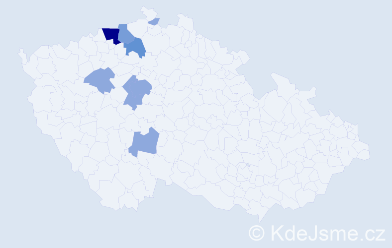 Příjmení: 'Zechel', počet výskytů 27 v celé ČR