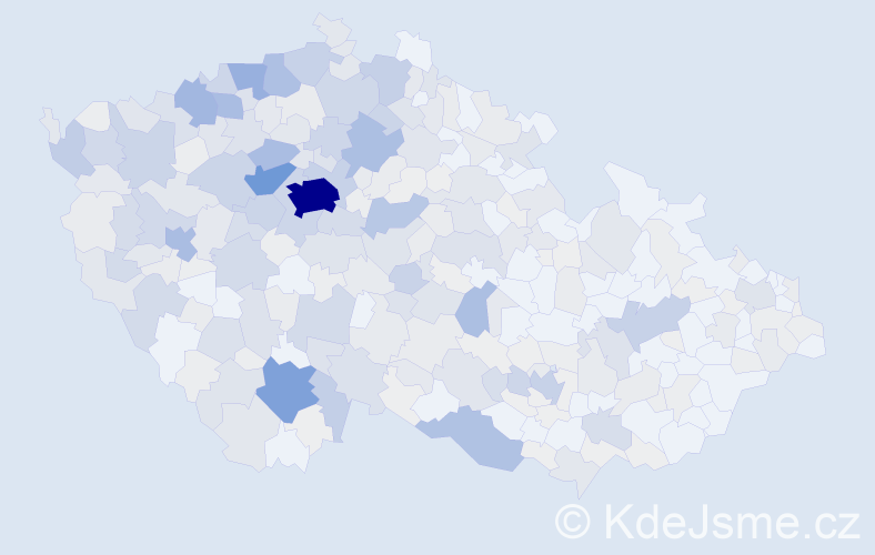 Příjmení: 'Nedvěd', počet výskytů 1655 v celé ČR