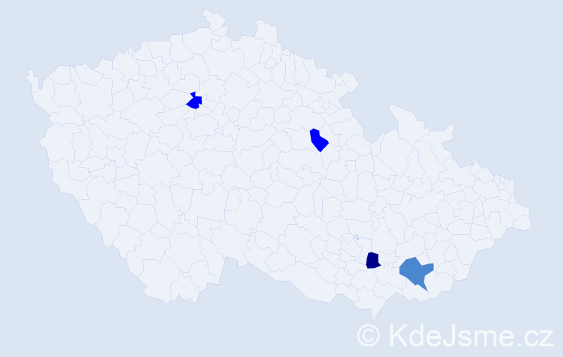 Příjmení: 'Pavlisko', počet výskytů 8 v celé ČR