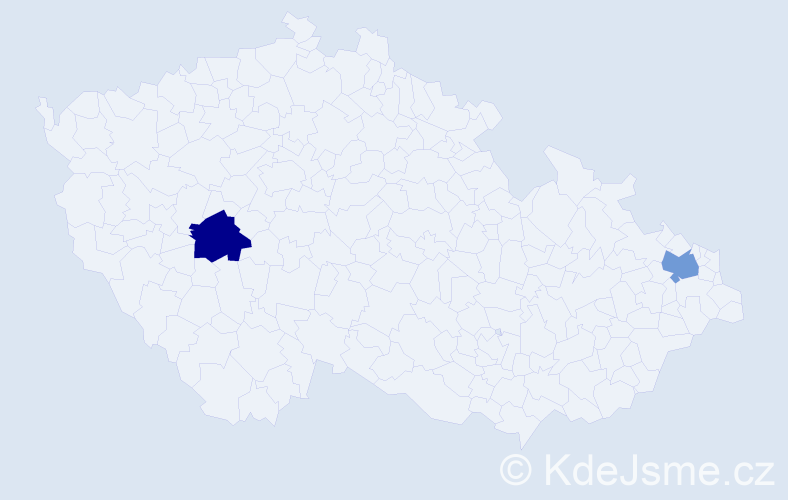 Příjmení: 'Bencúrová', počet výskytů 2 v celé ČR