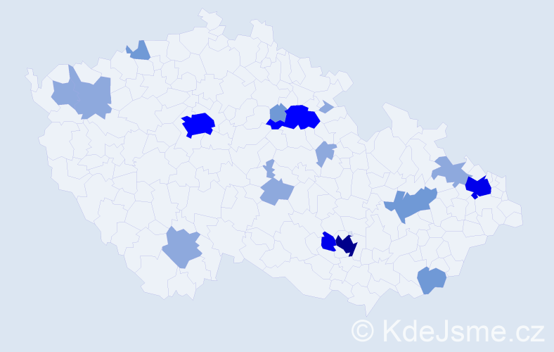 Příjmení: 'Milanová', počet výskytů 39 v celé ČR