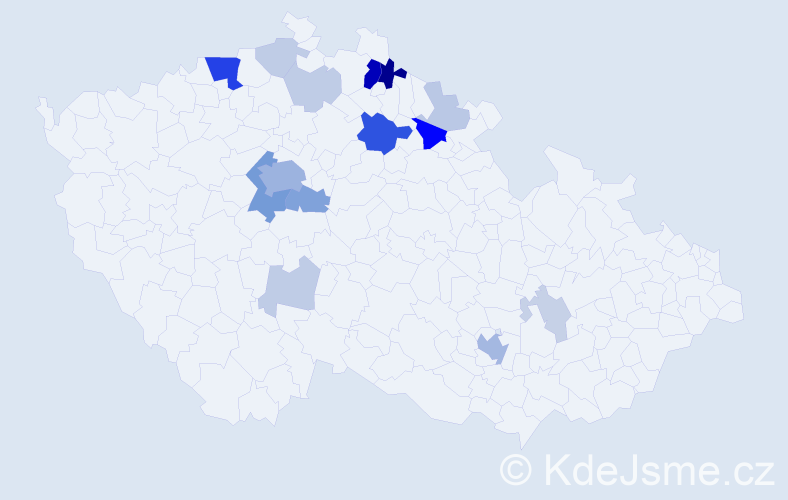 Příjmení: 'Sirovátková', počet výskytů 57 v celé ČR