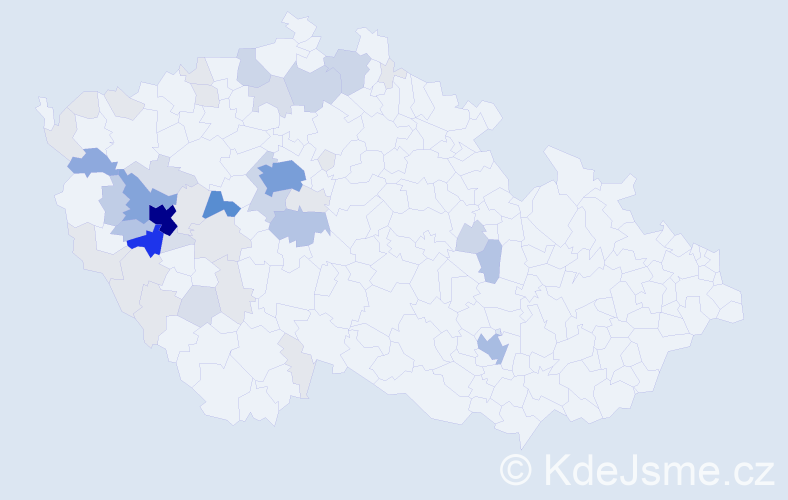 Příjmení: 'Albl', počet výskytů 180 v celé ČR