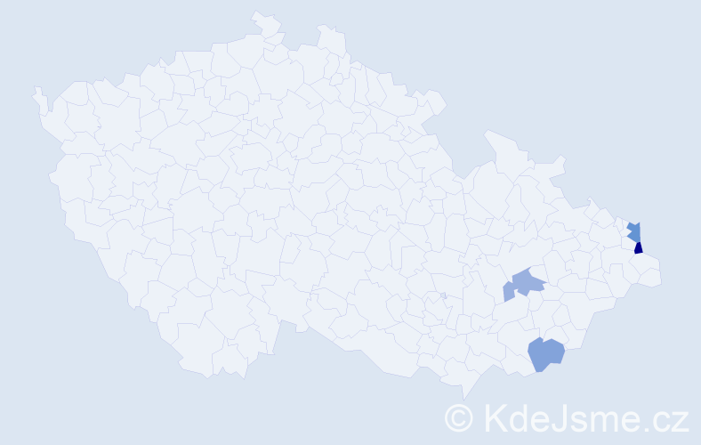 Příjmení: 'Nikorjak', počet výskytů 6 v celé ČR