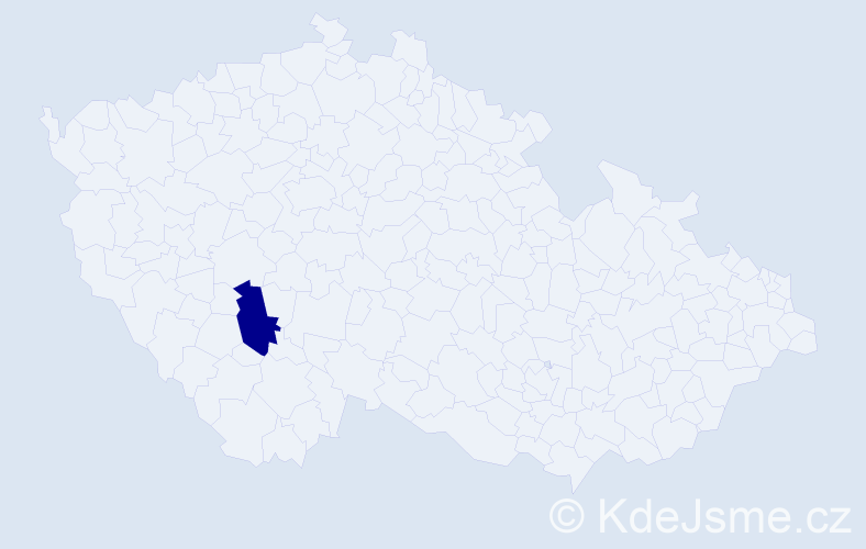 Příjmení: 'Trejla', počet výskytů 5 v celé ČR