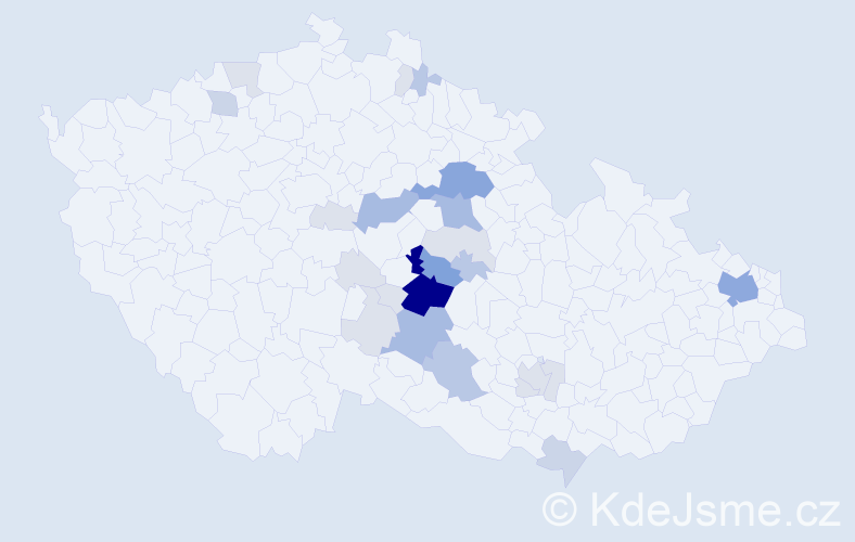 Příjmení: 'Hyršová', počet výskytů 79 v celé ČR