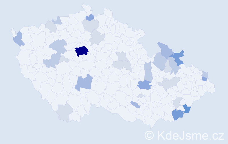 Příjmení: 'Krajči', počet výskytů 95 v celé ČR