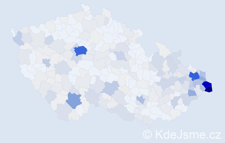 Příjmení: 'Kantorová', počet výskytů 1348 v celé ČR