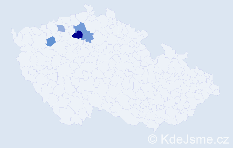 Příjmení: 'Gramskopf', počet výskytů 13 v celé ČR