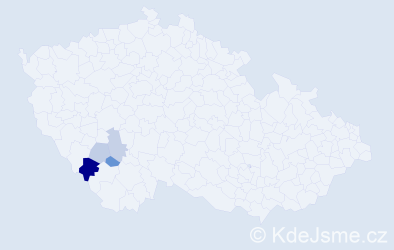 Příjmení: 'Pasauerová', počet výskytů 7 v celé ČR