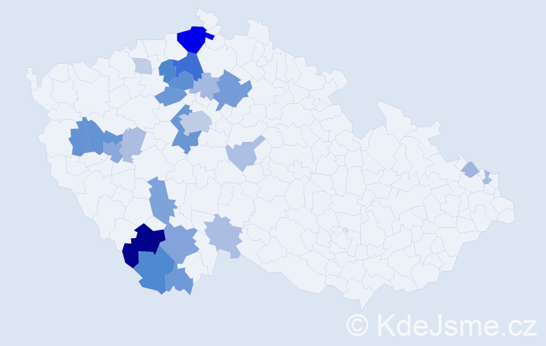 Příjmení: 'Piksa', počet výskytů 69 v celé ČR