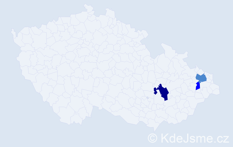 Příjmení: 'Halajko', počet výskytů 6 v celé ČR