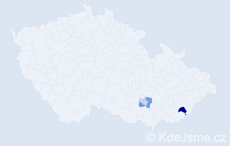 Příjmení: 'Kailer', počet výskytů 9 v celé ČR
