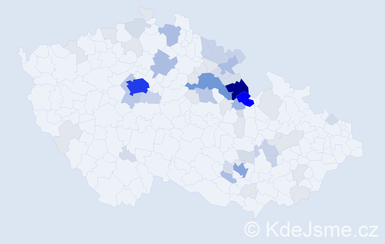 Příjmení: 'Trejtnarová', počet výskytů 206 v celé ČR