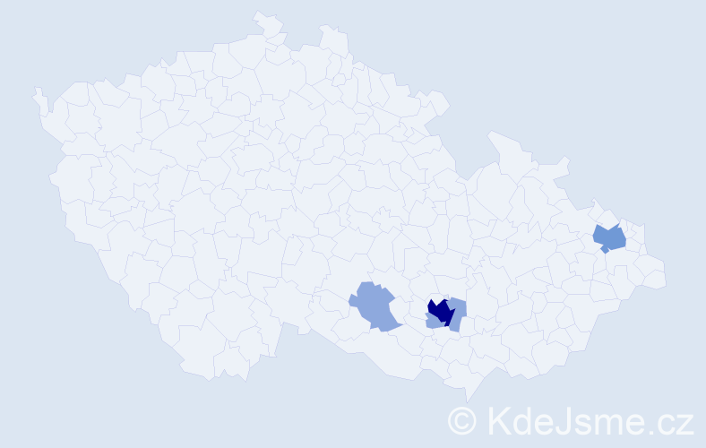 Příjmení: 'Tronner', počet výskytů 10 v celé ČR