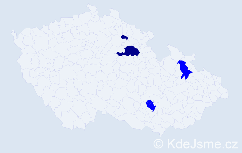 Příjmení: 'Vilimská', počet výskytů 7 v celé ČR