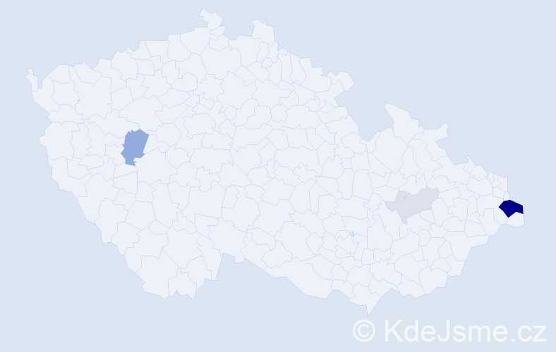 Příjmení: 'Karczmarzyková', počet výskytů 15 v celé ČR