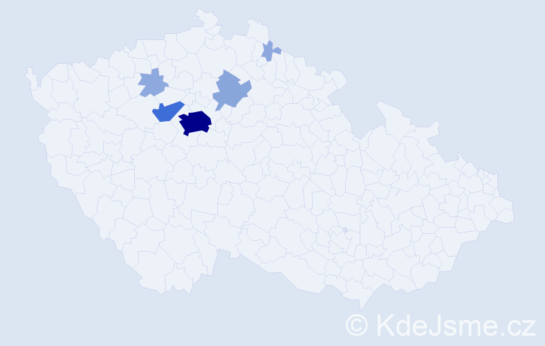 Příjmení: 'Hanfová', počet výskytů 18 v celé ČR