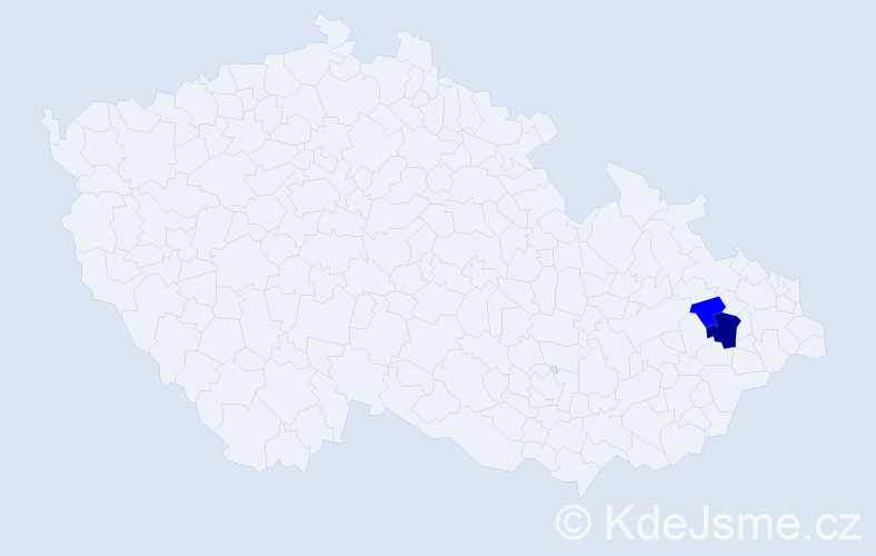 Příjmení: '"D'agnolová"', počet výskytů 3 v celé ČR