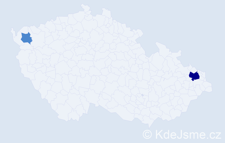 Příjmení: 'Kerbel', počet výskytů 4 v celé ČR