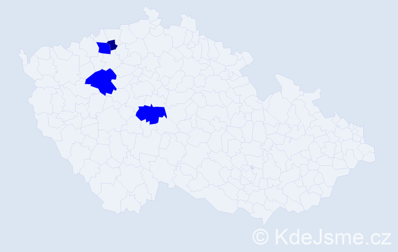 Příjmení: 'Drégrová', počet výskytů 5 v celé ČR