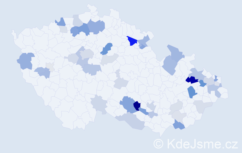 Příjmení: 'Laš', počet výskytů 112 v celé ČR