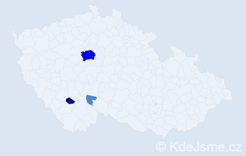 Příjmení: 'Macar', počet výskytů 6 v celé ČR