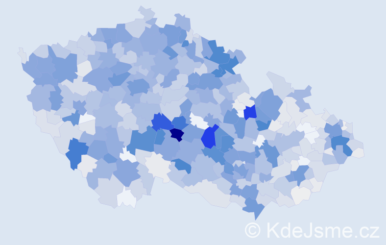 Příjmení: 'Prokopová', počet výskytů 4078 v celé ČR