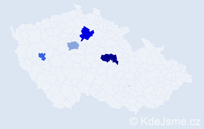 Příjmení: 'Bachynskyy', počet výskytů 5 v celé ČR