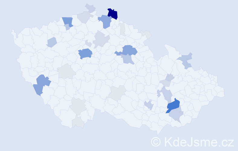 Příjmení: 'Jarka', počet výskytů 146 v celé ČR