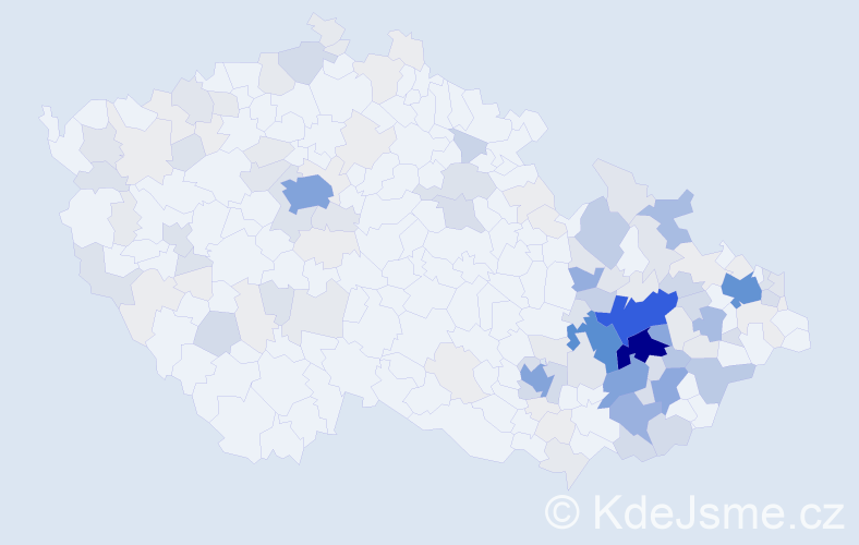 Příjmení: 'Zdráhal', počet výskytů 672 v celé ČR