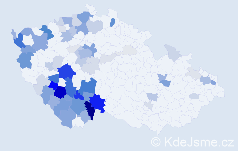 Příjmení: 'Ranglová', počet výskytů 238 v celé ČR