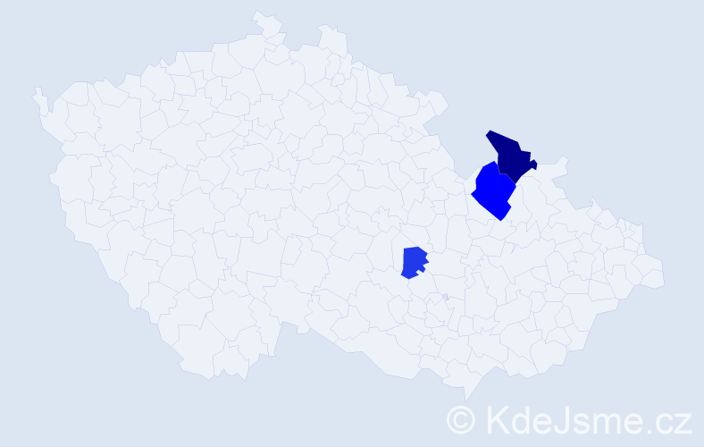 Příjmení: 'Blajze', počet výskytů 8 v celé ČR