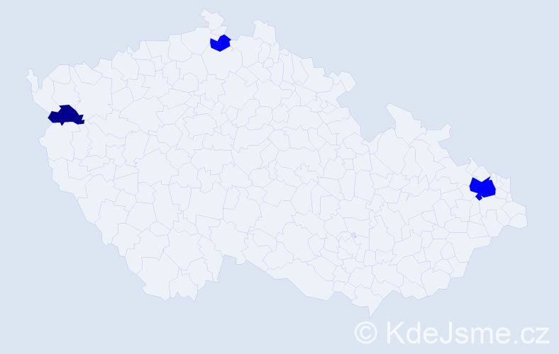 Příjmení: 'Cmorejová', počet výskytů 7 v celé ČR