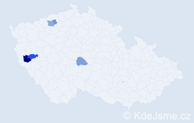 Příjmení: 'Helgetová', počet výskytů 8 v celé ČR