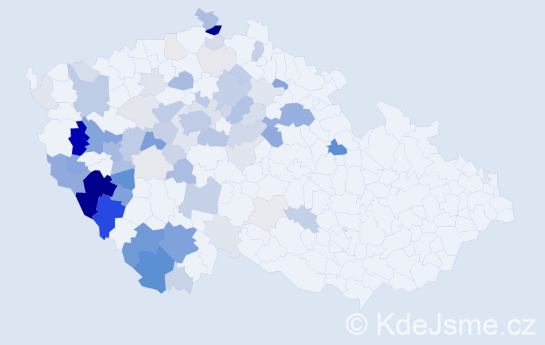 Příjmení: 'Kalista', počet výskytů 279 v celé ČR