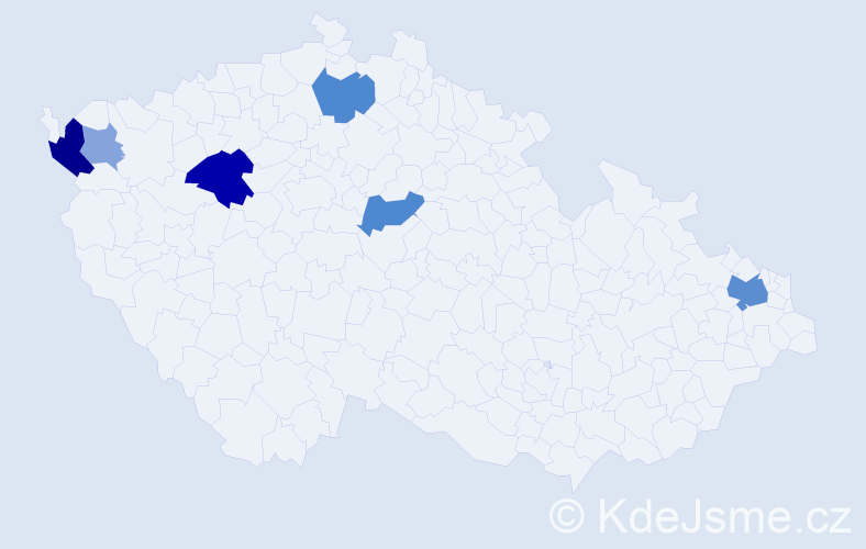 Příjmení: 'Jurčiková', počet výskytů 16 v celé ČR