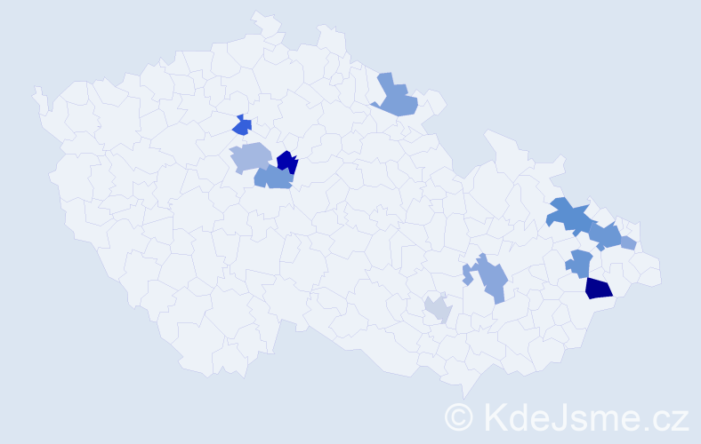 Příjmení: 'Rottrová', počet výskytů 22 v celé ČR