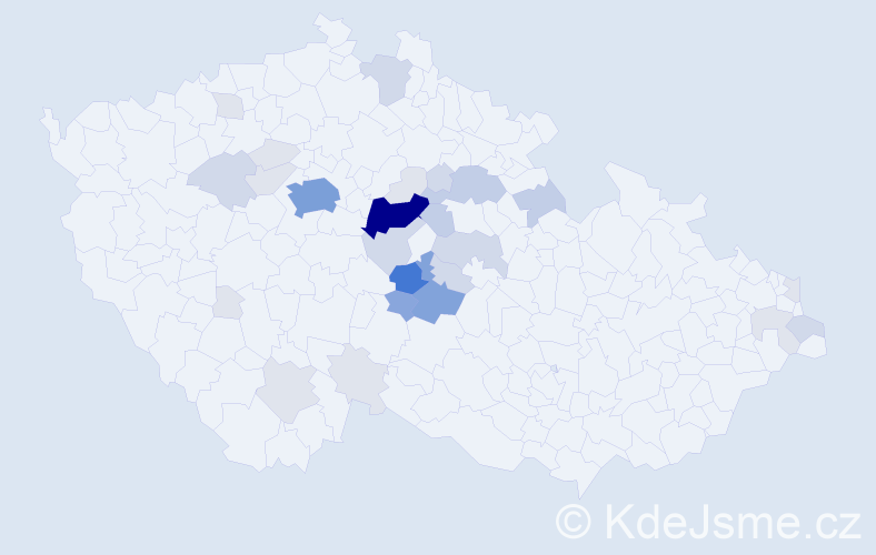 Příjmení: 'Chlád', počet výskytů 105 v celé ČR