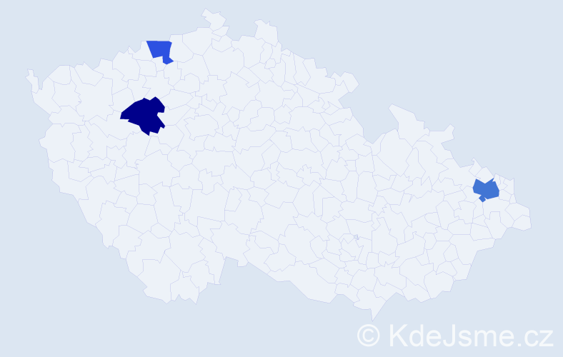 Příjmení: 'Biščová', počet výskytů 4 v celé ČR
