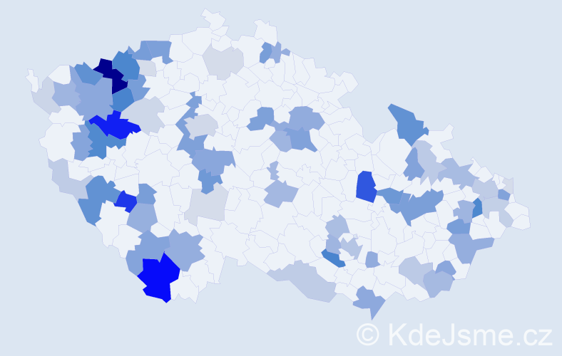 Příjmení: 'Ondrejka', počet výskytů 201 v celé ČR
